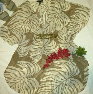 Beautiful Brown & beige floral blouse